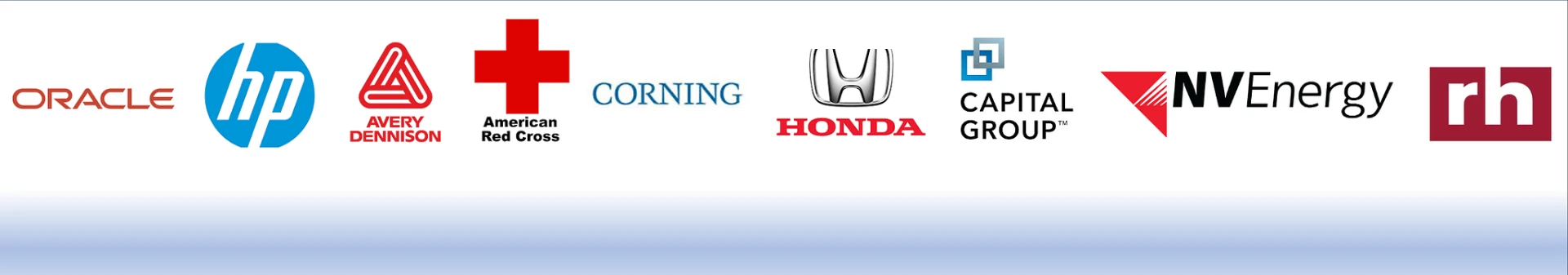 Organizations the OceSha team has built technology for: Oracle, HP, Avery Dennison, American Red Cross, Corning, Honda, Capital Group, NV Energy, and RH